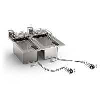 STOCK Elektrofritteuse, 2 Becken, 2 x 10 Liter, Einbaugerät, 12,0 kW, mit Bedienteil STOCK Elektrofritteuse, 2 Becken, 2 x 10 Liter, Einbaugerät, 12,0 kW, mit Bedienteil