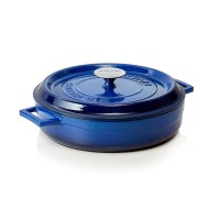 Kasserolle EisenStil, rund, 3,50 Liter, Gußeisen, emailliert, blau Kasserolle EisenStil, rund, 3,50 Liter, Gußeisen, emailliert, blau