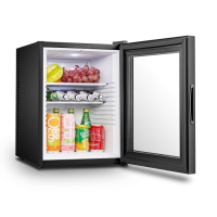 Vorschau: Minibar 40 l, 6–12 °C, Glastür, geräuscharm 25 dB, schwarz Vorschau: Minibar 40 l, 6–12 °C, Glastür, geräuscharm 25 dB, schwarz