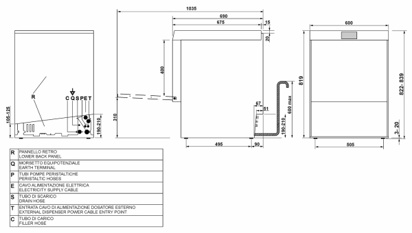 Premium Tablettspülmaschine Korbgröße 500 x 500 mm, HTR+-System, Permanent-Enthärter