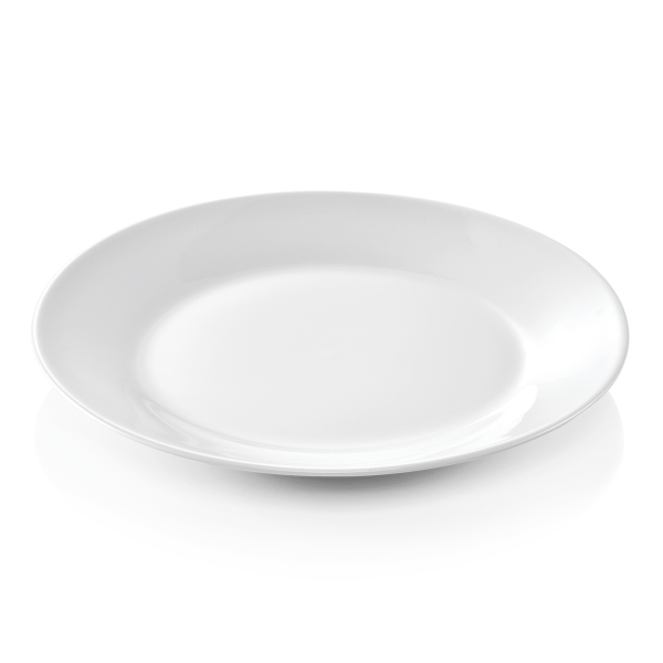 Flacher Teller, Porzellan, weiß, Ø 190 mm, H 20 mm