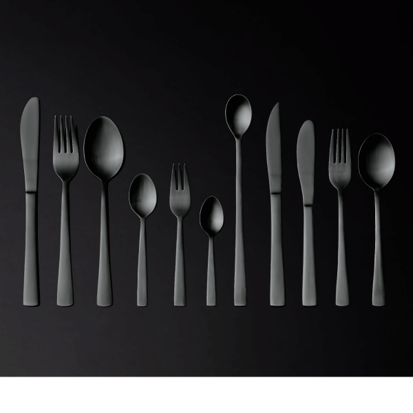 Kaffeelöffel Hamburg Fresh, Edelstahl, PVD-beschichtet, schwarz, L 135 mm