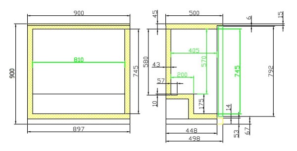 Barkühlschrank, 198 Liter, +2 bis +10 °C, 2 Türen, Umluftkühlung