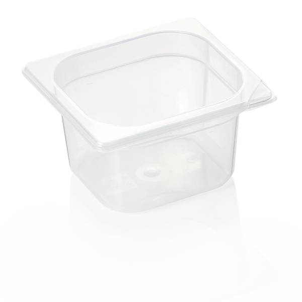 GN-Behälter, Polypropylen, GN 1/6, 100 mm, 1,5 Liter, transparent