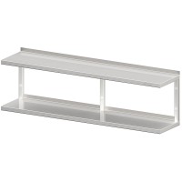 Vorschau: Wandbord, 2-etagig, mit Vierkantprofilen Vorschau: Wandbord, 2-etagig, mit Vierkantprofilen
