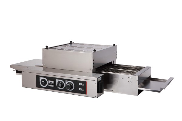 PREMIUM Elektro-Pizza-Durchlaufofen, Leistung 30 Pizzen Ø 33 cm pro Stunde, bis 450 Grad
