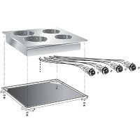 STOCK Elektro-Kochfeld, 4 Platten, Einbaugerät, 8,20 kW STOCK Elektro-Kochfeld, 4 Platten, Einbaugerät, 8,20 kW