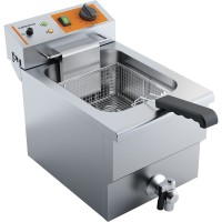 Vorschau: Fritteuse mit Ablasshahn, 10 Liter, Tischgerät, Kaltzone Vorschau: Fritteuse mit Ablasshahn, 10 Liter, Tischgerät, Kaltzone