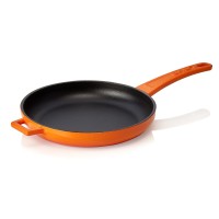 Bratpfanne EisenStil, rund, Ø 210 mm, emailliert, orange, mit Gegengriff Bratpfanne EisenStil, rund, Ø 210 mm, emailliert, orange, mit Gegengriff