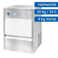 ECO Eiswürfelbereiter luftgekühlt, 20kg/Tag, 4 kg Vorrat, Hohlwürfel ECO Eiswürfelbereiter luftgekühlt, 20kg/Tag, 4 kg Vorrat, Hohlwürfel