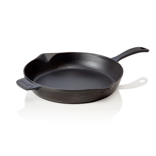 Bratpfanne EisenStil, rund, Ø 285 mm, emailliert, schwarz, massiver Gegengriff