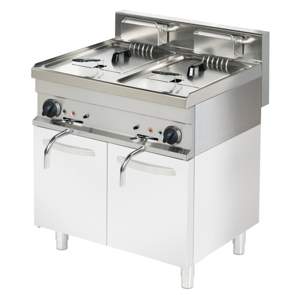 Fritteuse 2 Becken, 11 Liter je Becken, Elektro Geräteoberteil - SOLOTEC 700