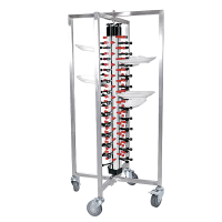 Tellerstapelsystem für 48 Teller, 65 x 59 x 126 cm Tellerstapelsystem für 48 Teller, 65 x 59 x 126 cm