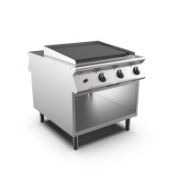 STOCK Gas-Grill mit 3 Heizzonen, Standgerät mit offenem Unterba STOCK Gas-Grill mit 3 Heizzonen, Standgerät mit offenem Unterba