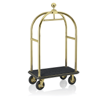 Gepäckwagen in titanium gold mit Ø 200 mm Rollen, 1120 x 600 x 1900 mm Gepäckwagen in titanium gold mit Ø 200 mm Rollen, 1120 x 600 x 1900 mm