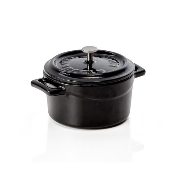 Kokotte EisenStil, rund, 0,35 Liter, Gußeisen, schwarz