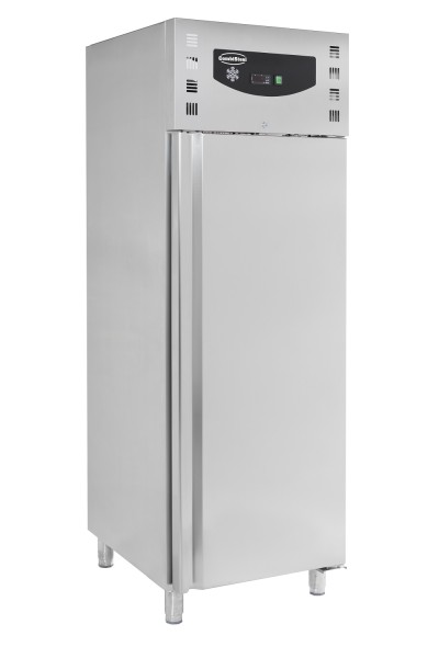 Gewerbe-Kühlschrank, Edelstahl, freistehend, 560 ltr., -2 bis +8 °C, abschließbar, LED