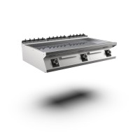 STOCK Elektro-Griddleplatte, 2/3 glatt 1/3 gerillt, hartverchromt, hochglanzpoliert, Geräteoberteil STOCK Elektro-Griddleplatte, 2/3 glatt 1/3 gerillt, hartverchromt, hochglanzpoliert, Geräteoberteil