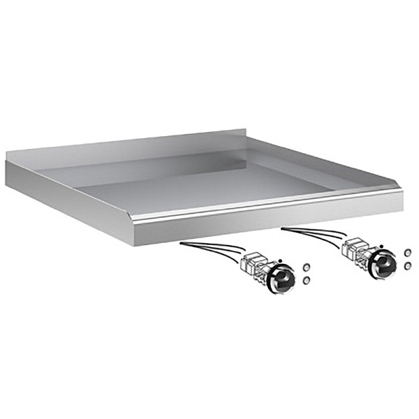 STOCK Elektro-Grillplatte, glatt, hartverchromt, Einbaugerät, 7,80 kW