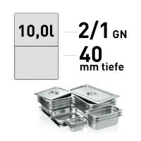 GN-Behälter - Edelstahl -GN 2/1 - 40 mm GN-Behälter - Edelstahl -GN 2/1 - 40 mm