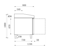 Vorschau: Pizzakühltisch, +2 bis +8 °C, 2 Türen, 390 Liter, Edelstahl Vorschau: Pizzakühltisch, +2 bis +8 °C, 2 Türen, 390 Liter, Edelstahl