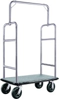 Gepäckwagen mit Teppich grau, Edelstahl poliert, 1120 x 600 x 1850 mm Gepäckwagen mit Teppich grau, Edelstahl poliert, 1120 x 600 x 1850 mm