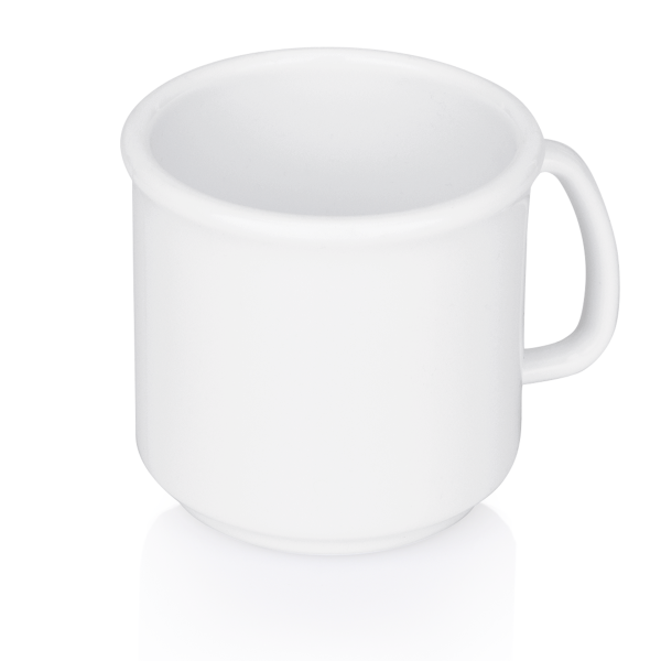 Kaffeebecher mit Henkel, Polypropylen, weiß, 300 ml