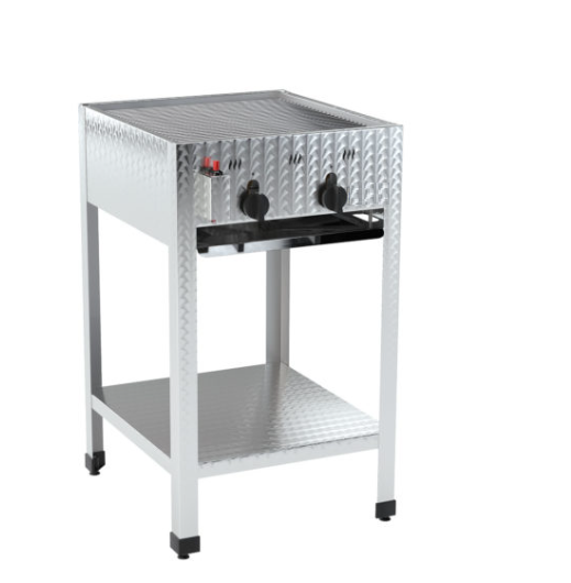 Gastro Gasgrill, 8,0 kW, Standgerät, 2 Zonen