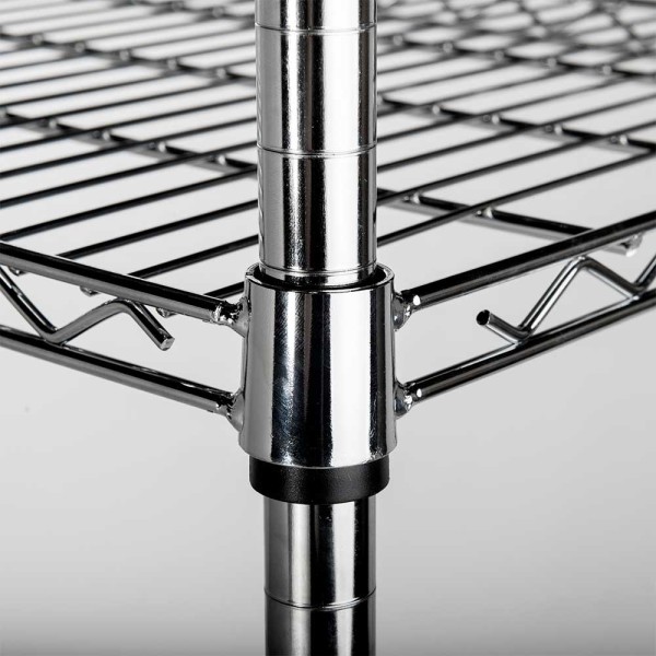 Edelstahlregal, 4 Böden, Tiefe 455mm, Breite 900mm