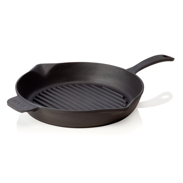 Grillpfanne EisenStil, rund, Ø 280 mm, Gußeisen emailliert, schwarz