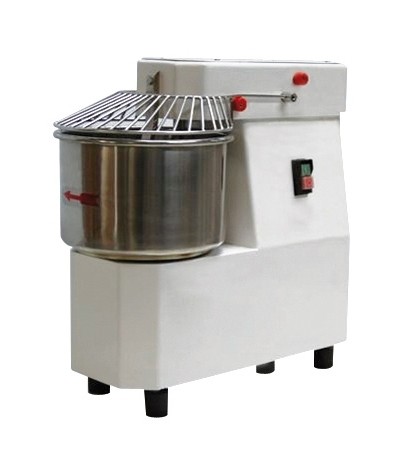 PREMIUM Spiral-Teigknetmaschine mit festem Kopf und festem Edelstahl-Kessel, Fassungsvermögen 10 ltr