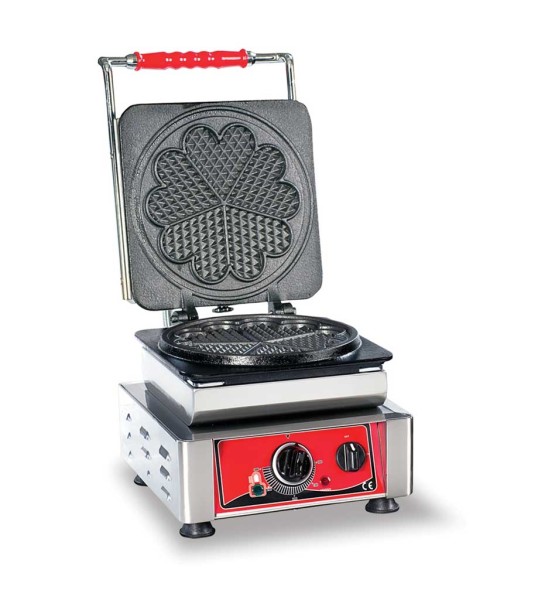 Waffeleisen, 2,2 kW, Herzwaffel, Platte wechselbar - Waffelgröße: 210x15 mm