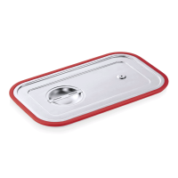 GN-Behälterdeckel, Edelstahl, GN 1/1, mit Silikondichtung GN-Behälterdeckel, Edelstahl, GN 1/1, mit Silikondichtung