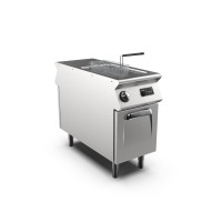STOCK Elektro-1-Becken-Fritteuse 15 Liter, mit elektronischer Steuerung, einseitig bedienbar, 2 Fron STOCK Elektro-1-Becken-Fritteuse 15 Liter, mit elektronischer Steuerung, einseitig bedienbar, 2 Fron