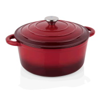 Topf, Ø 220 mm cm, rot, Gusseisen emailliert Topf, Ø 220 mm cm, rot, Gusseisen emailliert