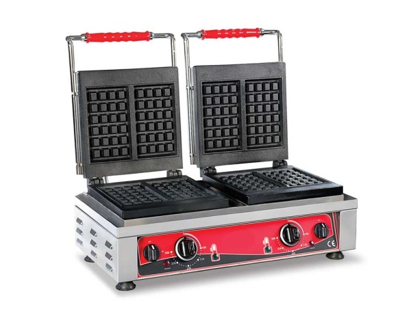 Waffeleisen, Brüsseler Waffel, 2 Backplatten 2 x (100 x 170 x 15 mm)
