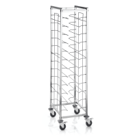Vorschau: Tablettwagen aus Edelstahl, 16,5 kg, 4 Rollen, 2 mit Feststeller Vorschau: Tablettwagen aus Edelstahl, 16,5 kg, 4 Rollen, 2 mit Feststeller