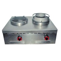 Wokherd, Gas, Tischgerät, 2 Hochleistungsbrenner mit 2 x13 kW Wokherd, Gas, Tischgerät, 2 Hochleistungsbrenner mit 2 x13 kW