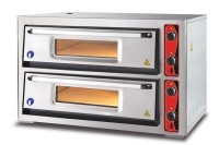 ECCO Pizzaofen, 2 Kammern, 6 Bleche Ø 300 mm, mit Schamottstein ECCO Pizzaofen, 2 Kammern, 6 Bleche Ø 300 mm, mit Schamottstein