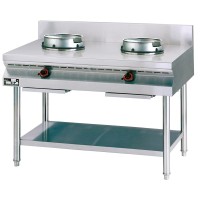 Wokherd, Gas, Standgerät, 2 Hochleistungsbrenner mit je 13 kW Wokherd, Gas, Standgerät, 2 Hochleistungsbrenner mit je 13 kW