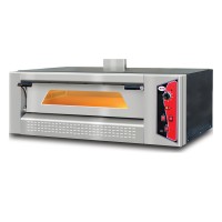 Gas-Pizzaofen, 1 Kammer für 4 Bleche Ø 300 mm, Schamottsteinboden, digitale Temperaturanzeige, stape Gas-Pizzaofen, 1 Kammer für 4 Bleche Ø 300 mm, Schamottsteinboden, digitale Temperaturanzeige, stape