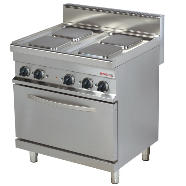 4 Platten Elektroherd, Backofen GN 1/1 od. 600x400 mm - SOLOTEC 700