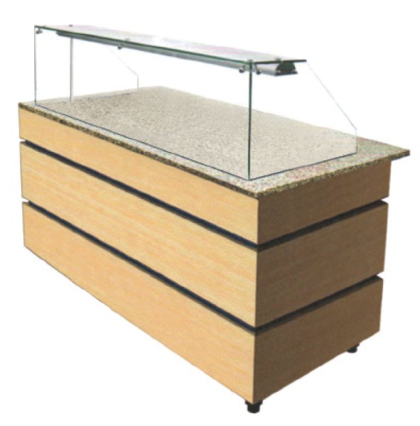 Counterausgabe, neutral. Glasaufsatz, Beleuchtung, 2 x 8 W