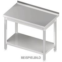 CNS-Arbeitstisch, ohne Aufkantung, mit Grundboden, gebraucht CNS-Arbeitstisch, ohne Aufkantung, mit Grundboden, gebraucht