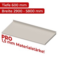 Arbeitsplatte PRO Modulsystem,Tiefe 600 mm Arbeitsplatte PRO Modulsystem,Tiefe 600 mm
