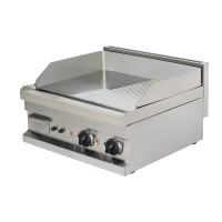 Elektro-Bratplatte (1/2 glatt - 1/2 geriffelt),hartverchromt, Geräteoberteil - SOLOTEC 600 Elektro-Bratplatte (1/2 glatt - 1/2 geriffelt),hartverchromt, Geräteoberteil - SOLOTEC 600