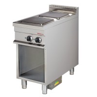 Elektroherd, 2 rechteckige Kochplatten, mit offenem Unterbau - SOLOTEC 900 Elektroherd, 2 rechteckige Kochplatten, mit offenem Unterbau - SOLOTEC 900