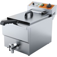Vorschau: Fritteuse mit Ablasshahn, 10 Liter, Tischgerät, Kaltzone Vorschau: Fritteuse mit Ablasshahn, 10 Liter, Tischgerät, Kaltzone