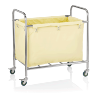 Vorschau: Wäschewagen, Stahl verchromt, Nylon, creme weiß, 4 Rollen, 2 Rollen mit Bremse, 220 Liter Vorschau: Wäschewagen, Stahl verchromt, Nylon, creme weiß, 4 Rollen, 2 Rollen mit Bremse, 220 Liter